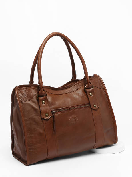 Sac Shopping  Cow Cuir Basilic pepper Marron cow BCOW31 vue secondaire 2