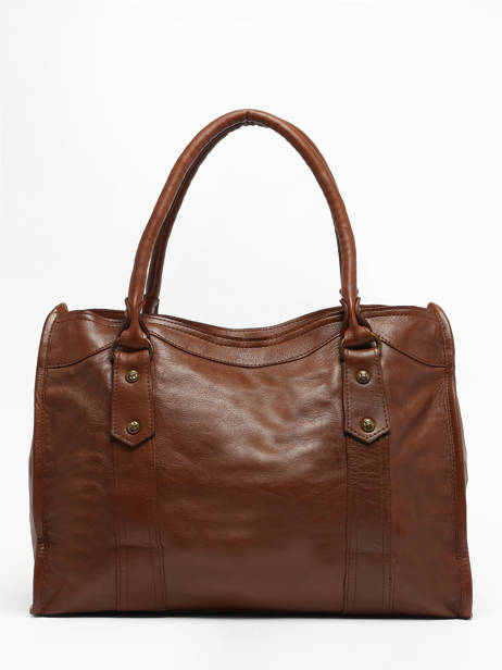 Sac Shopping  Cow Cuir Basilic pepper Marron cow BCOW31 vue secondaire 4
