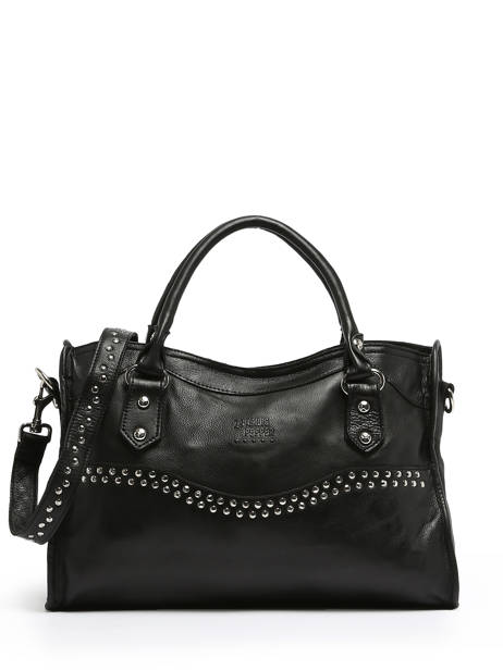 Sac PortÃ© Main Cuir Basilic pepper Noir glam BGLA22