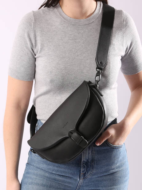Sac BandouliÃ¨re M Oxer Cuir Etrier Noir oxer EOXE065M vue secondaire 1