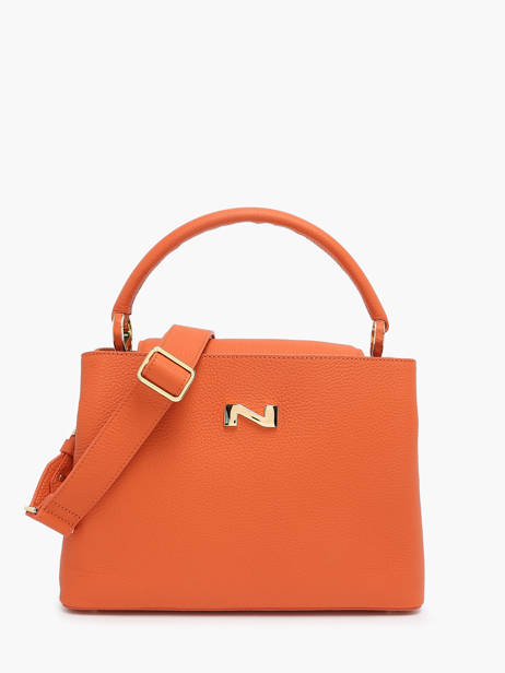 Sac Ã  Main Magnolia Cuir Nathan baume Orange eden 3