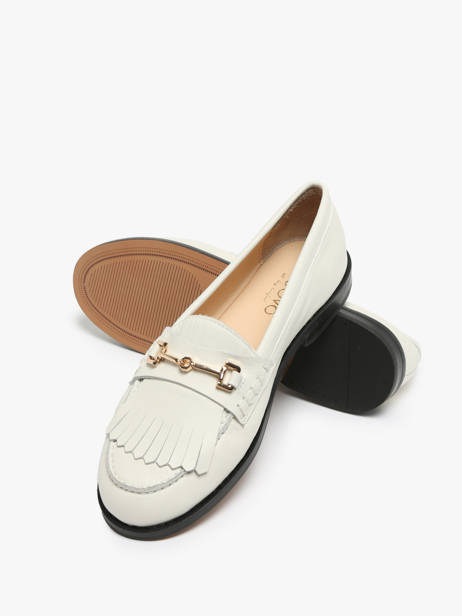 Mocassins En Cuir Inuovo Blanc accessoires B01002 vue secondaire 1