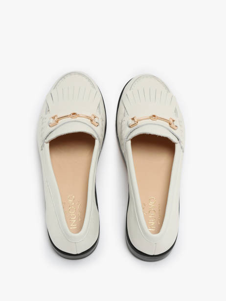 Mocassins En Cuir Inuovo Blanc accessoires B01002 vue secondaire 3