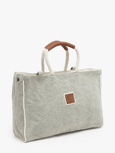Sac Porté Main Naturel Le voyage en panier Beige naturel PM807 vue secondaire 2