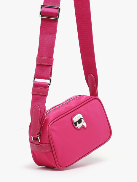 Sac BandouliÃ¨re K Ikonik 2.0 Nylon Karl lagerfeld Rose k ikonic 2.0 230W3050 vue secondaire 2