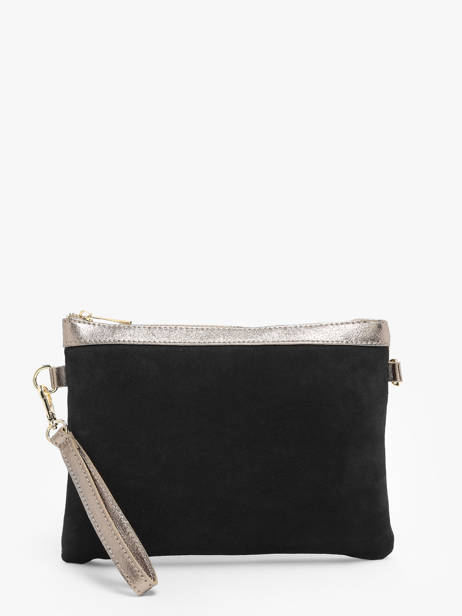 Sac BandouliÃ¨re Velvet Cuir Milano Noir velvet VE24065 vue secondaire 5