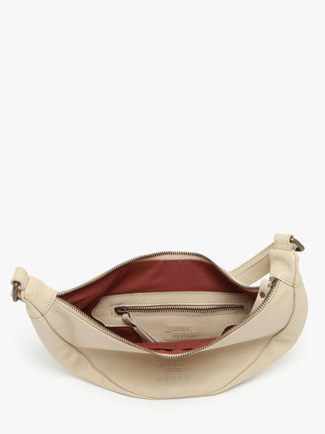 Sac Bandoulière Cow Cuir Basilic pepper Beige cow BCOW73 vue secondaire 3