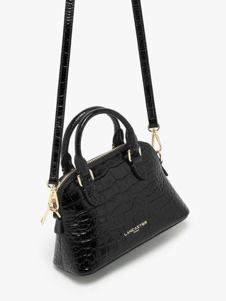Sac BandouliÃ¨re Exo Cuir Lancaster Noir exo 104 vue secondaire 1