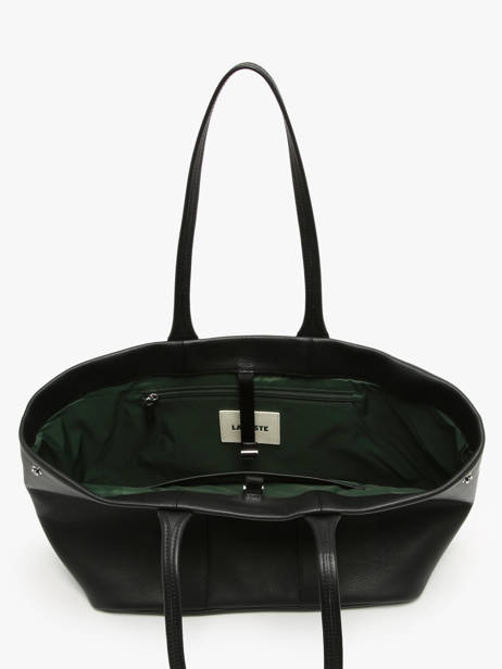 Sac PortÃ© Ã©paule City Court Cuir Lacoste Noir city court NF4633IE vue secondaire 3