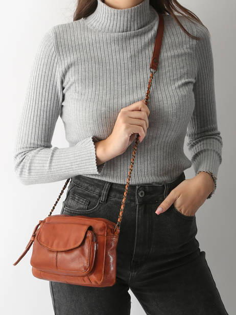 Sac Bandouliere Naina Cuir Pieces Marron naina 17063358 vue secondaire 1