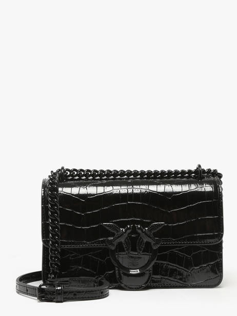 Sac BandouliÃ¨re Love Bag Icon Cuir Pinko Noir love bag icon A1SY