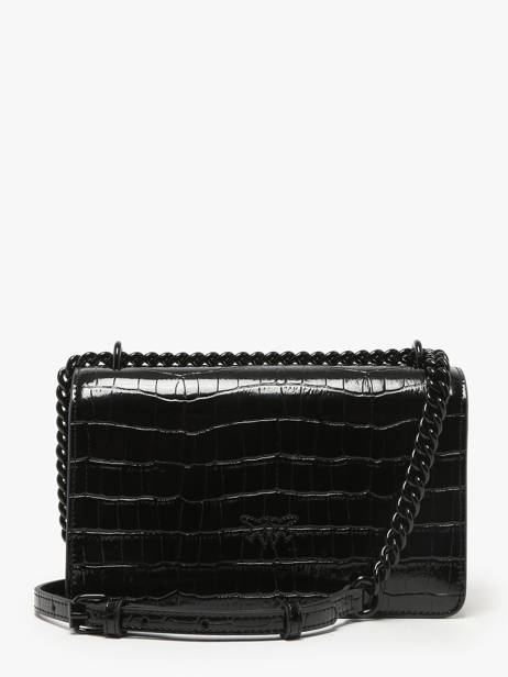 Sac BandouliÃ¨re Love Bag Icon Cuir Pinko Noir love bag icon A1SY vue secondaire 4