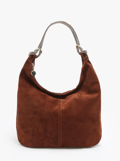 Sac PortÃ© Ã©paule Velvet Milano Marron velvet VE24092
