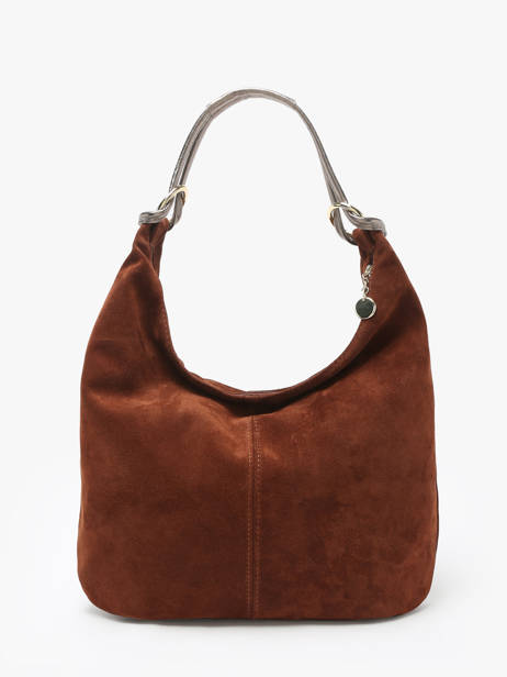 Sac PortÃ© Ã©paule Velvet Milano Marron velvet VE24092 vue secondaire 4