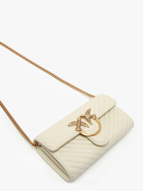 Sac BandouliÃ¨re Love Bag Quilt Cuir Pinko Beige love bag quilt A0GK vue secondaire 2