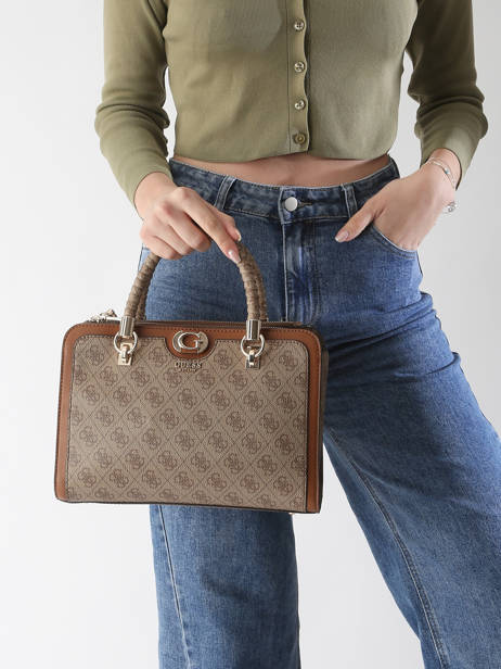 Sac PortÃ© Main Orlina Logo Guess Marron orlina logo SG954006 vue secondaire 1