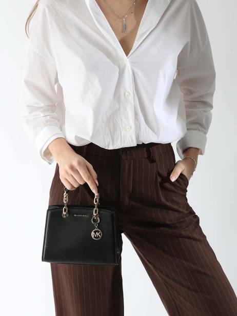 Sac BandouliÃ¨re Cynthia Cuir Michael kors Noir cynthia S4GCYC1T vue secondaire 1
