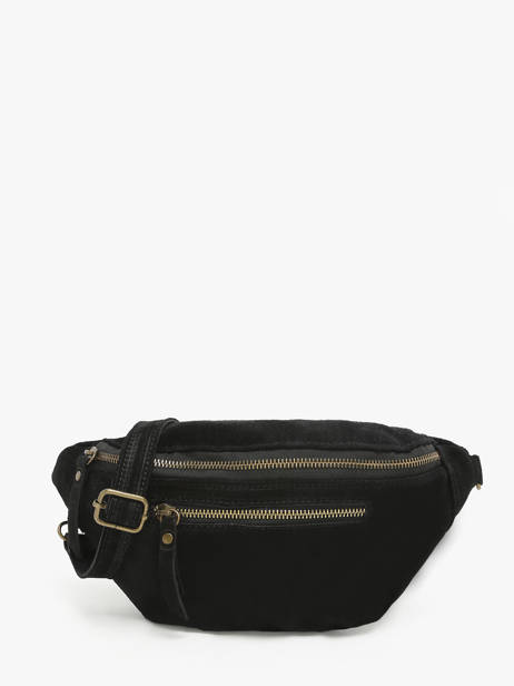 Belt Bag Leather Milano Black velvet VE24119