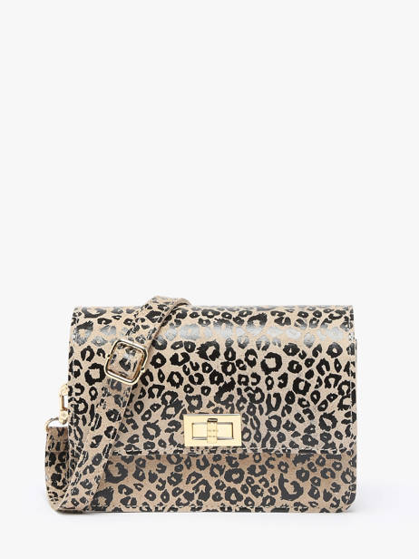 Sac BandouliÃ¨re Velvet Leopardo Cuir Milano Beige velvet leopardo VL24115