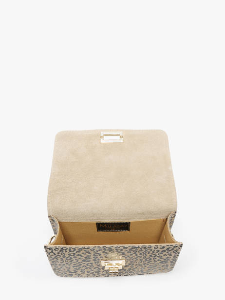 Sac BandouliÃ¨re Velvet Leopardo Cuir Milano Beige velvet leopardo VL24115 vue secondaire 3