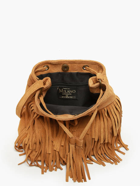 Sac BandouliÃ¨re Velvet Cuir Milano Marron velvet VE241116 vue secondaire 3