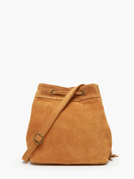 Sac BandouliÃ¨re Velvet Cuir Milano Marron velvet VE241116 vue secondaire 4