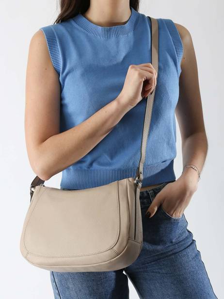 Sac BandouliÃ¨re Confort Cuir Hexagona Beige confort 466743 vue secondaire 1