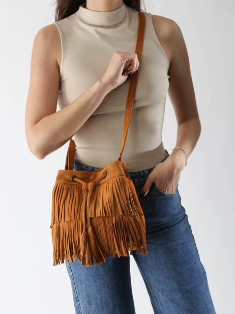 Sac BandouliÃ¨re Velvet Cuir Milano Marron velvet VE241116 vue secondaire 1