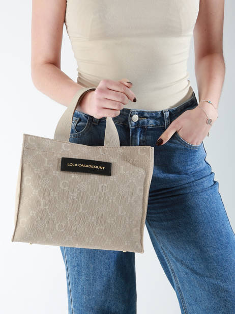 Sac Porté Main Print Polyester Lola casademunt Beige print 11 vue secondaire 1