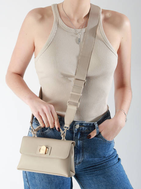 Sac Bandoulière Saffiano David jones Beige saffiano CM7211H vue secondaire 1