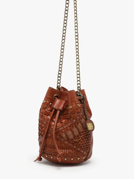 Sac BandouliÃ¨re Heritage Cuir Biba Marron heritage CAE2L vue secondaire 2