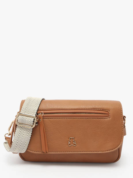 Sac BandouliÃ¨re Zip Lulu castagnette Marron zip YRONDE