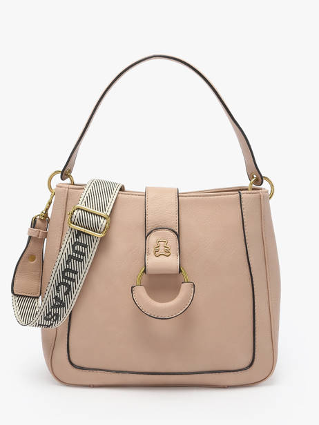 Sac Porté épaule Anneau Lulu castagnette Beige anneau YSABEL