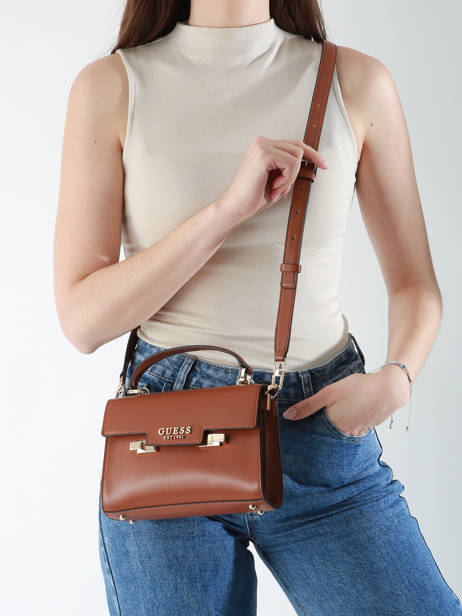 Sac BandouliÃ¨re Eco Aldith Guess Marron eco aldith VG964178 vue secondaire 1