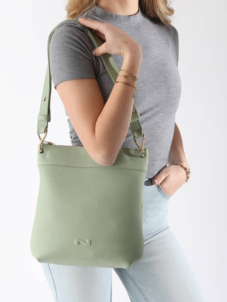Sac BandouliÃ¨re Tiki Mini Cuir Nathan baume Vert victoria N1910586 vue secondaire 1