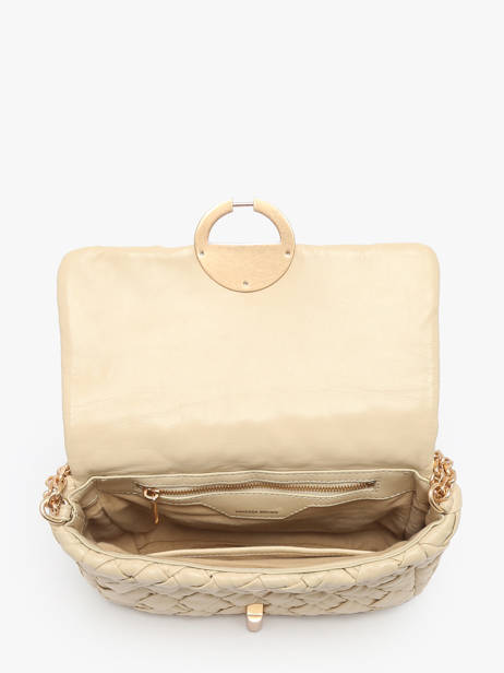 Sac BandouliÃ¨re Moon TressÃ© Cuir Vanessa bruno Beige moon 38V40533 vue secondaire 3
