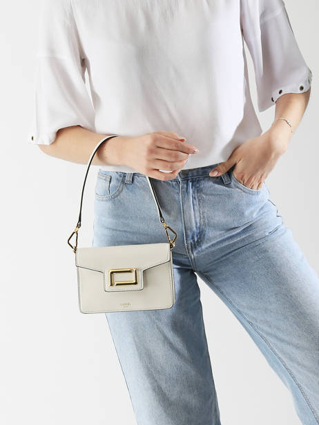 Sac BandouliÃ¨re Angele Cuir Lancel Blanc angele A13275 vue secondaire 1