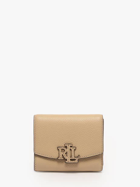Portefeuille Cuir Lauren ralph lauren Beige cameryn 32966782