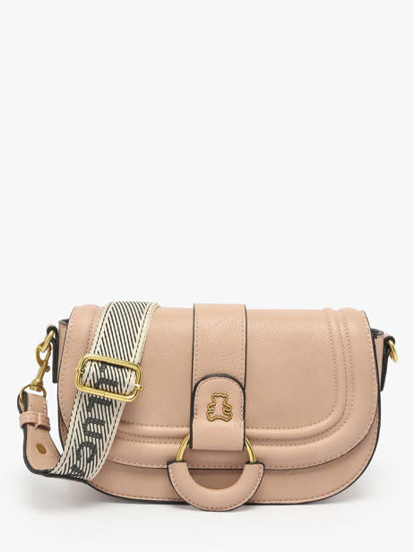 Sac Bandoulière Anneau Lulu castagnette Beige anneau YSABELLA