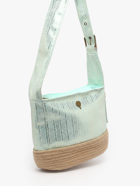 Sac Shopping Guimauve Le voyage en panier Bleu guimauve PM750 vue secondaire 2