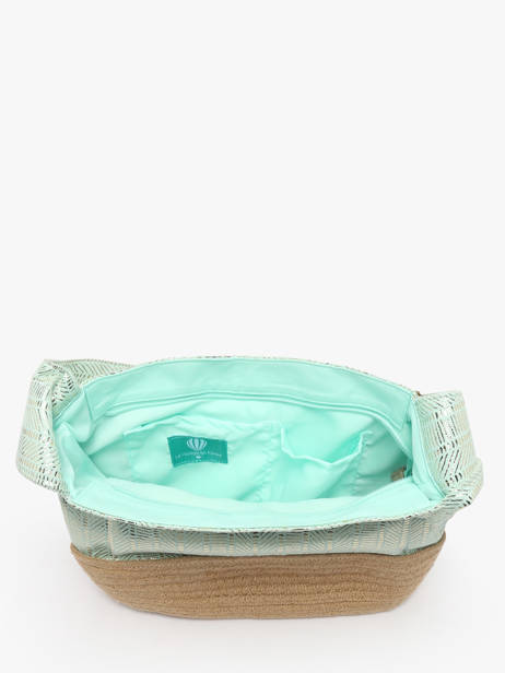 Sac Shopping Guimauve Le voyage en panier Bleu guimauve PM750 vue secondaire 3