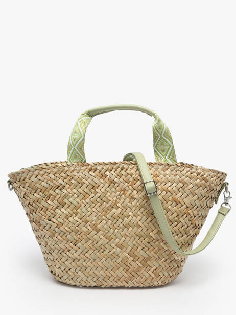 Cabas Estival Paille Le voyage en panier Vert estival PM848 vue secondaire 4