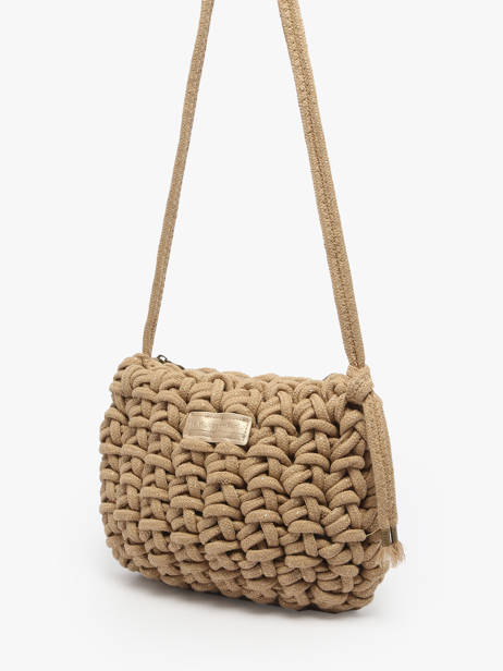 Sac Bandoulière Crochet Le voyage en panier Beige crochet PM854 vue secondaire 2