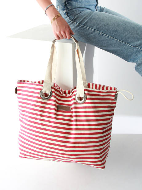 Cabas Mariniere Le voyage en panier Rouge mariniere HC308 vue secondaire 1