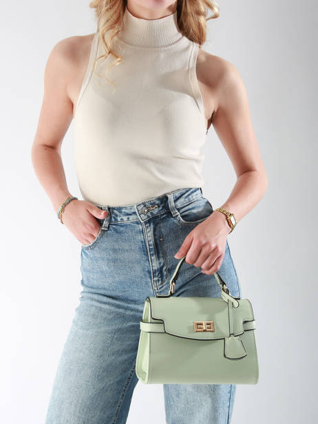 Sac BandouliÃ¨re Saffiano Miniprix Vert saffiano HY5434 vue secondaire 1