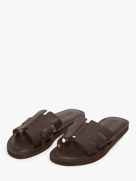 Mules En Cuir Les tropeziennes Marron men EMIA vue secondaire 1