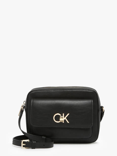 Sac BandouliÃ¨re Re-lock Polyester RecyclÃ© Calvin klein jeans Noir re-lock K611083
