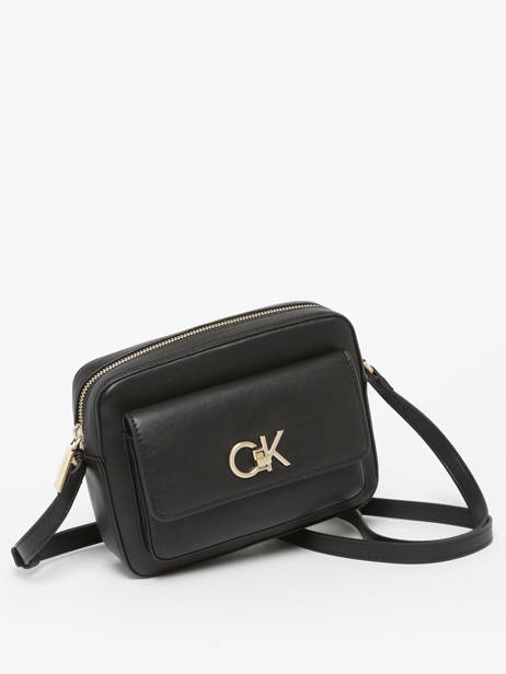 Sac BandouliÃ¨re Re-lock Polyester RecyclÃ© Calvin klein jeans Noir re-lock K611083 vue secondaire 2