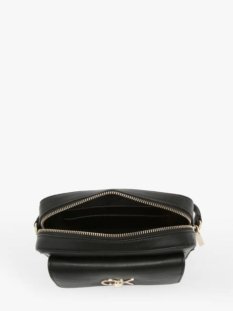 Sac BandouliÃ¨re Re-lock Polyester RecyclÃ© Calvin klein jeans Noir re-lock K611083 vue secondaire 3
