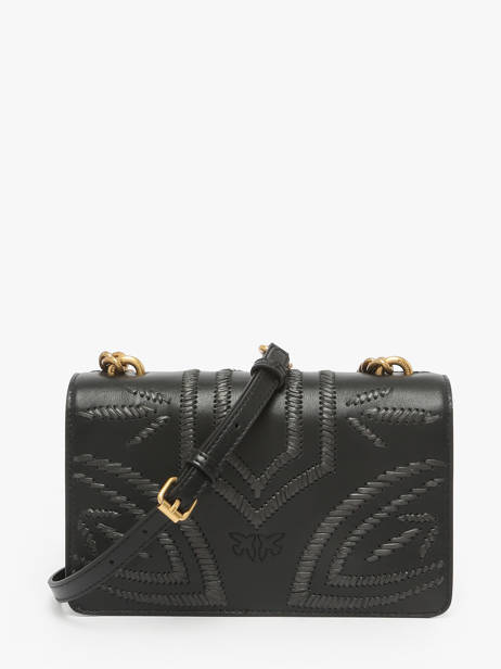 Sac Bandoulière Love Bag Icon Cuir Pinko Noir love bag icon A2C3 vue secondaire 3